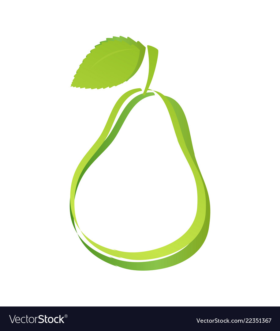 Logo with silhouette of pear