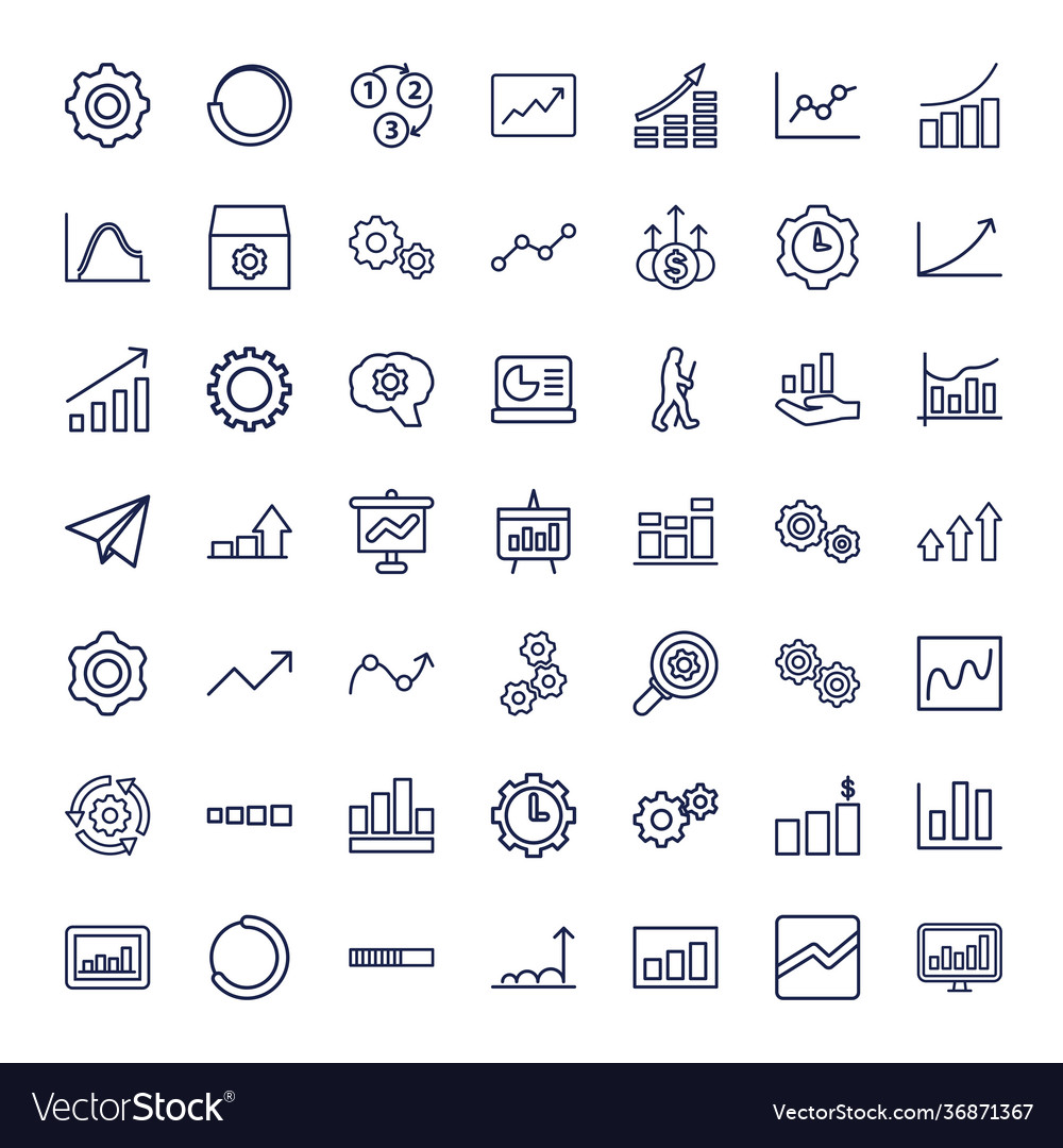 Progress icons Royalty Free Vector Image - VectorStock