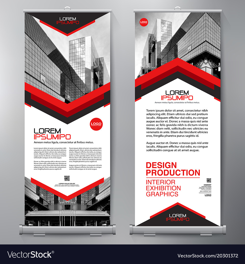 Business Roll Up Standee Design Banner Template Vector Image 3995