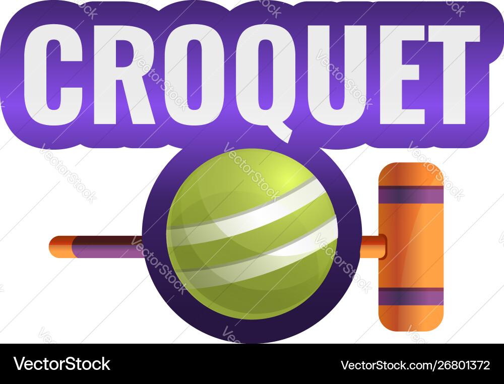 Croquet icon cartoon style Royalty Free Vector Image