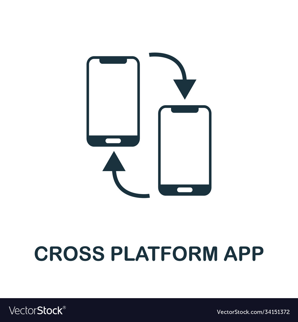 Cross Platform App Icon Simple Element From App Vector Image
