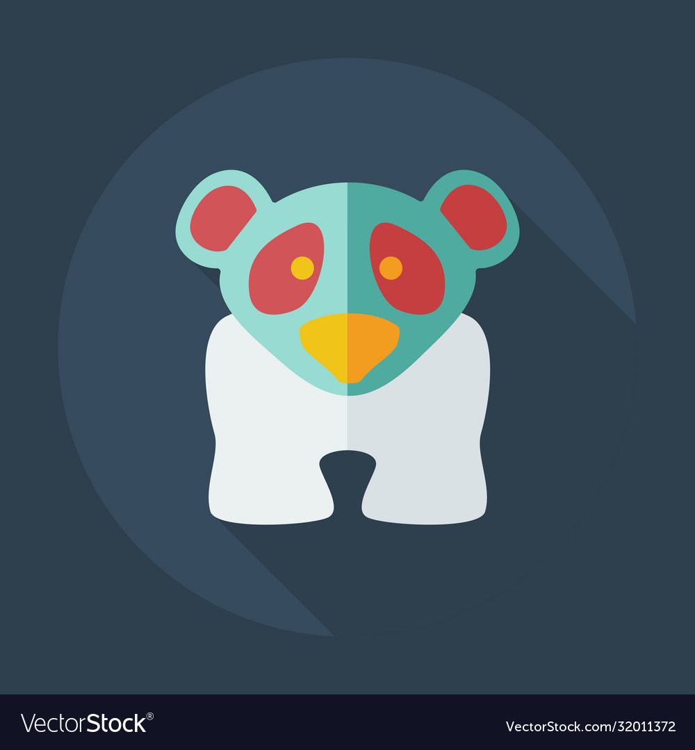 Flat modern design with shadow icons pandas Vector Image