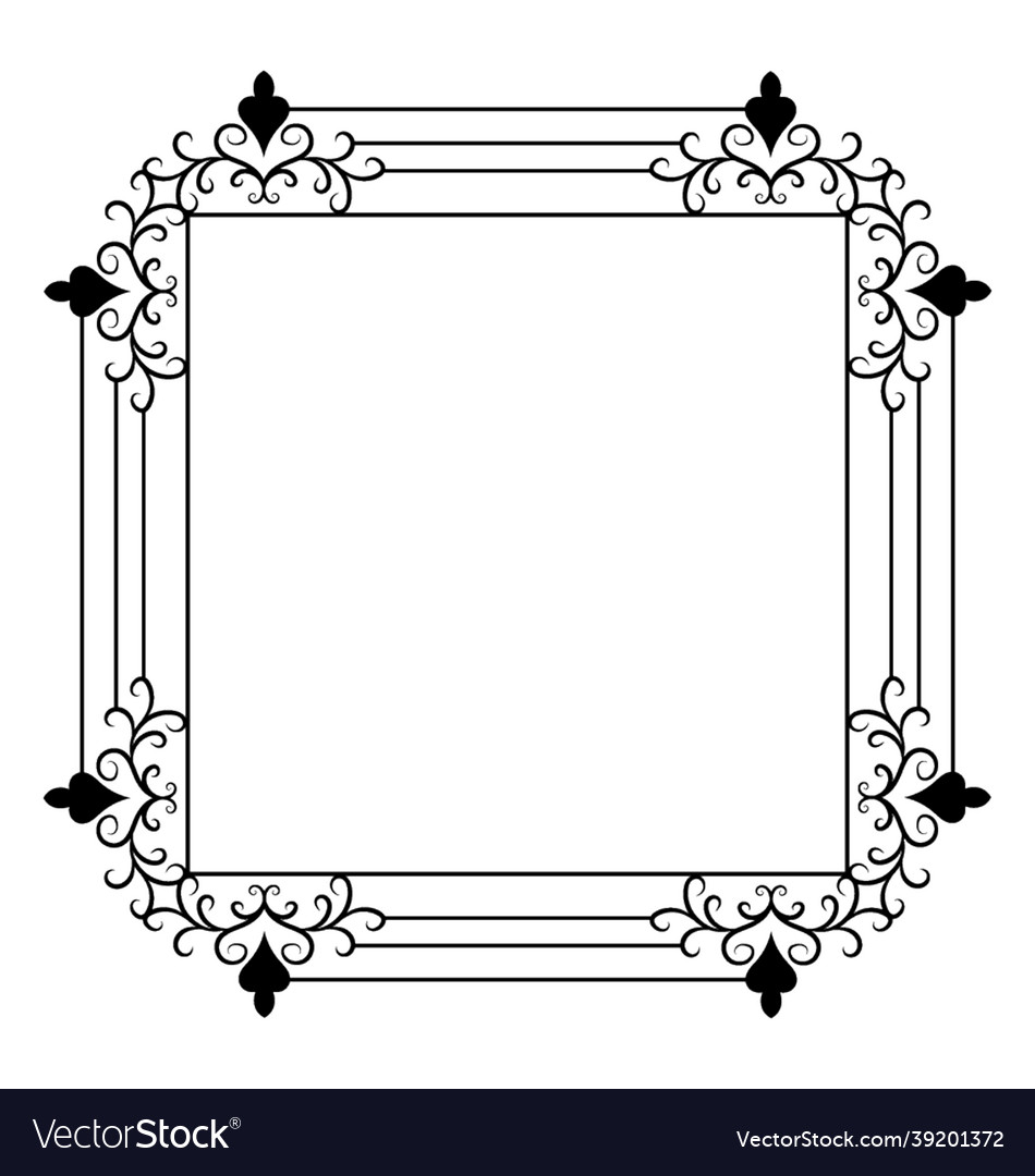 Square frame Royalty Free Vector Image - VectorStock