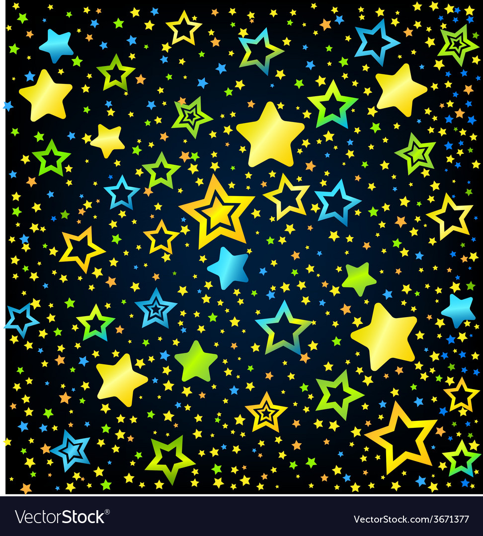 Cartoon star colored background Royalty Free Vector Image