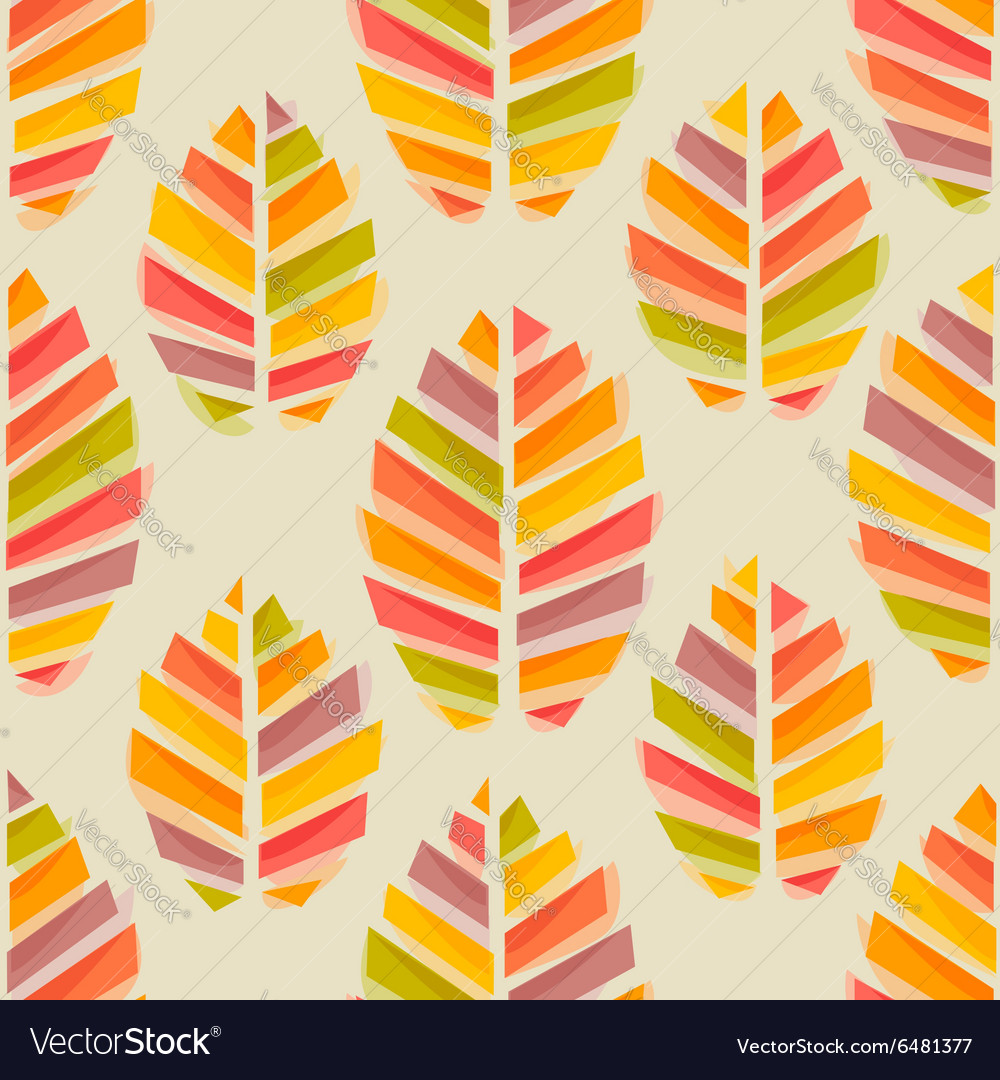 Leaves autumn watercolor pattern Royalty Free Vector Image