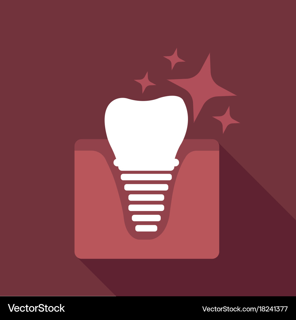 Tooth implant Royalty Free Vector Image - VectorStock
