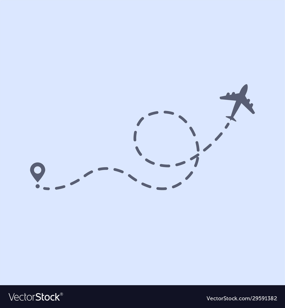Airplane route icon symbol on blue white Vector Image Airplane route icon symbol on blue white Vector Image