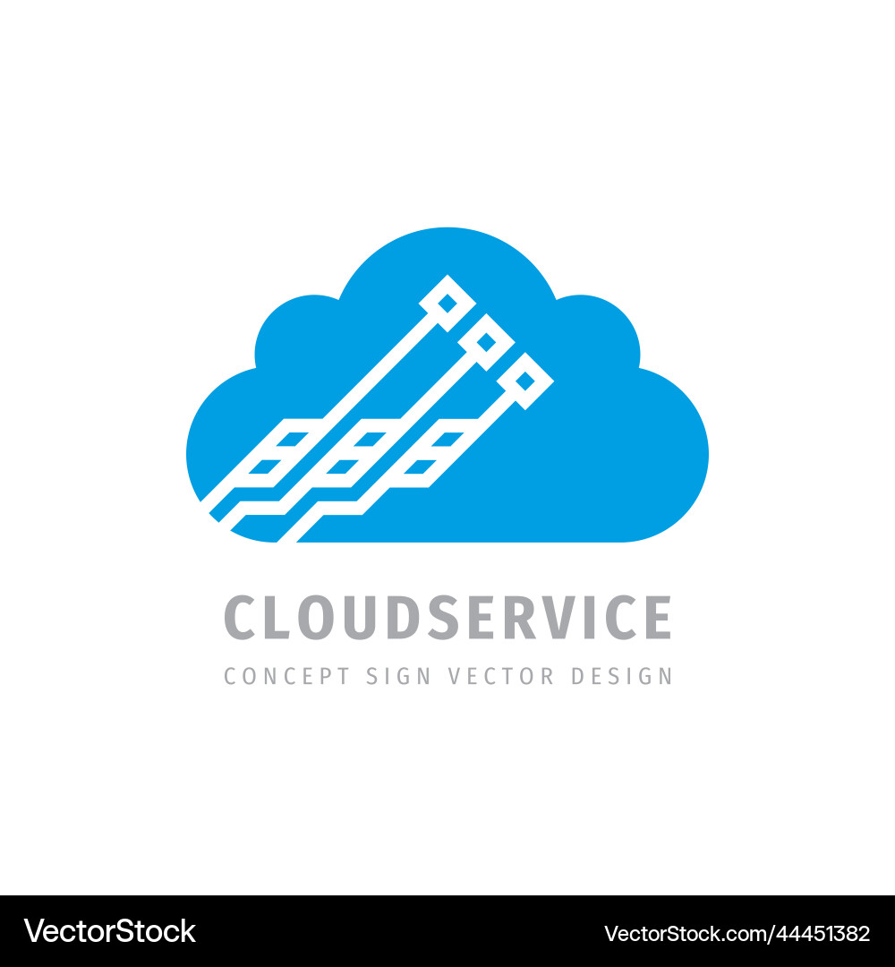 Cloud computing hosting icon logo design Vector Image