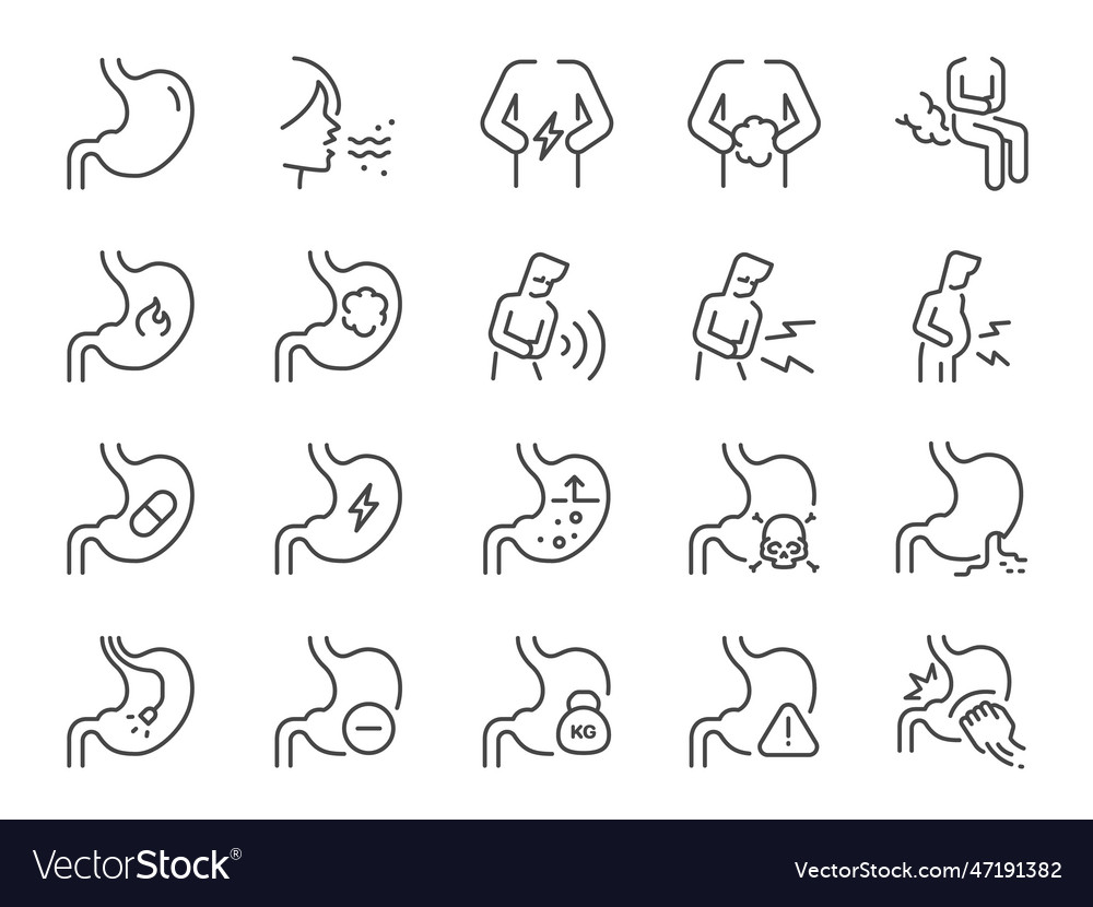 Flatulence Icon Set Royalty Free Vector Image - Vectorstock