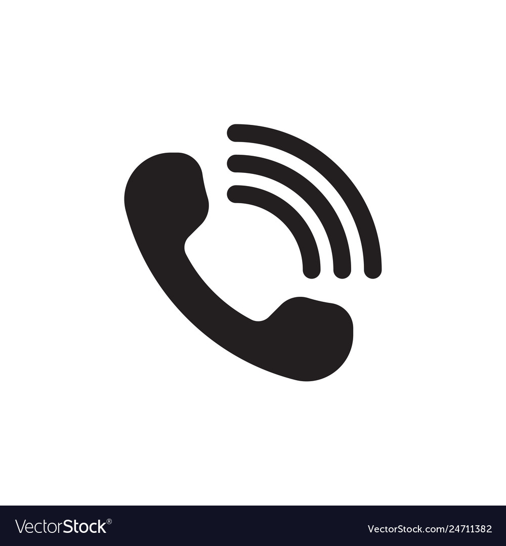 Handset with waves call icon Royalty Free Vector Image