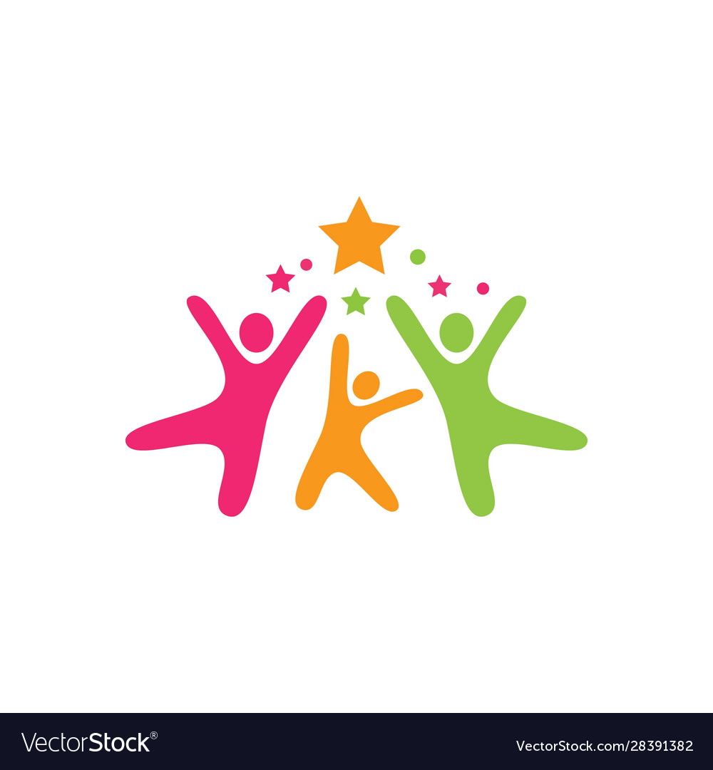 Kids play logo Royalty Free Vector Image - VectorStock