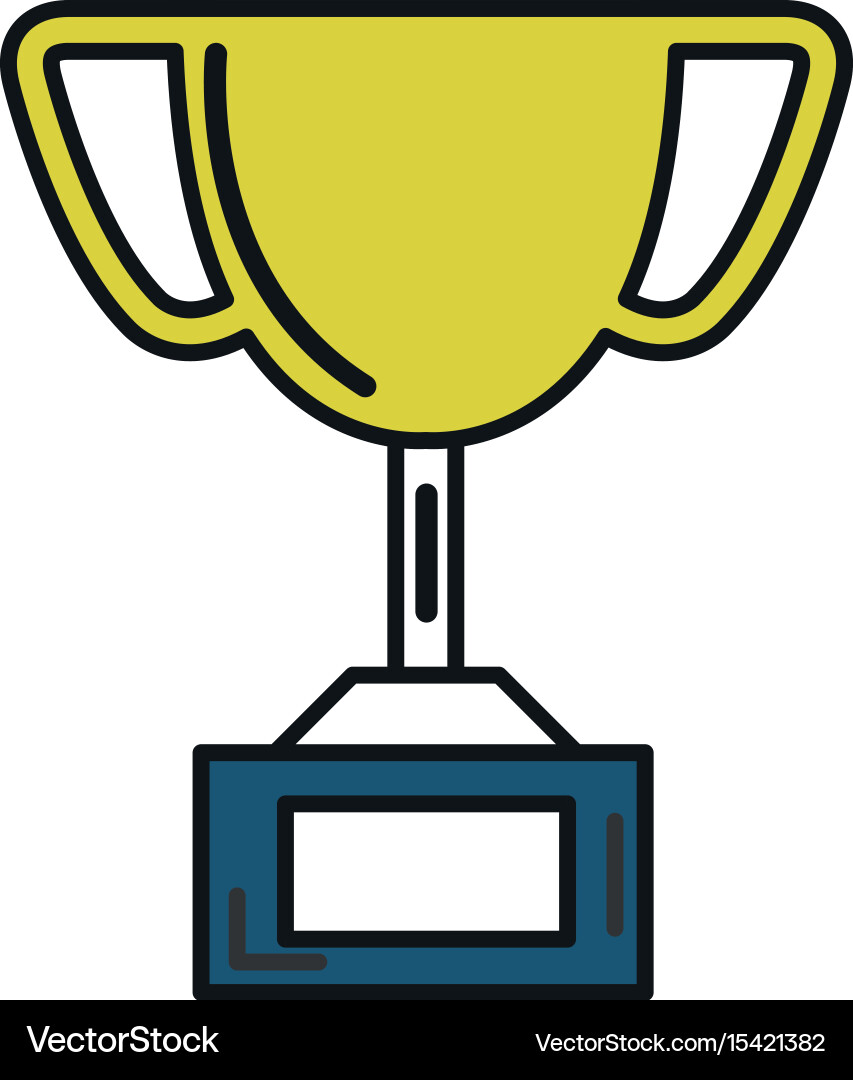 Trophy cup isolated icon Royalty Free Vector Image