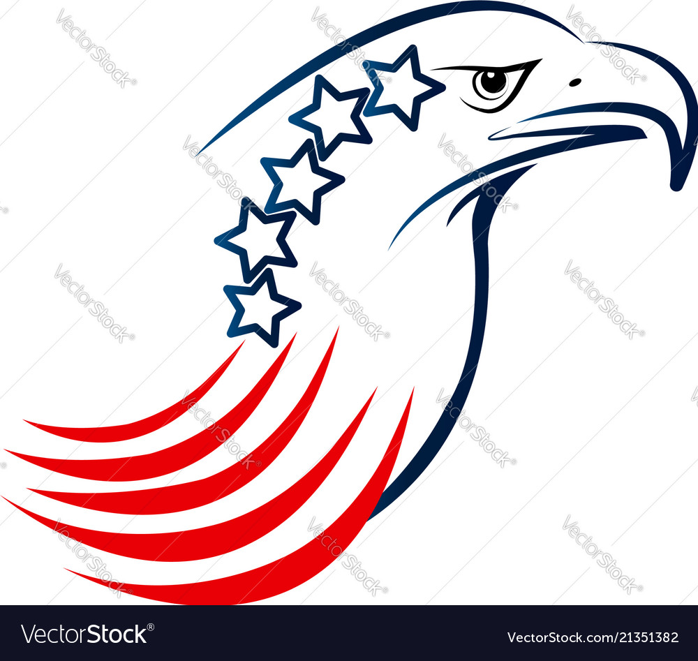 Usa eagle pride stars and stripes symbol Vector Image