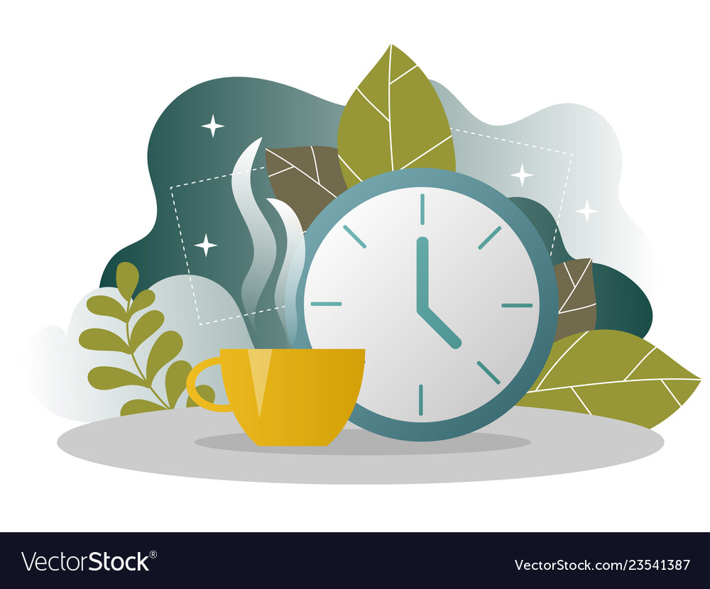 Business Coffee Break Landing Page Lunch Time Vector Image