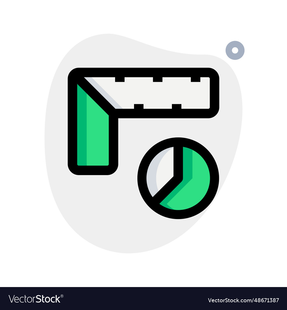 Client pie graph for corner rulers Royalty Free Vector Image