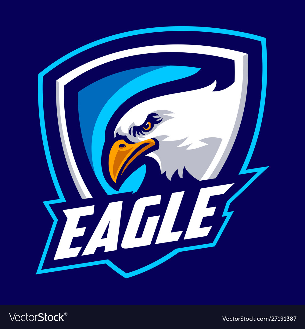 Eagle mascot logo sport vector image