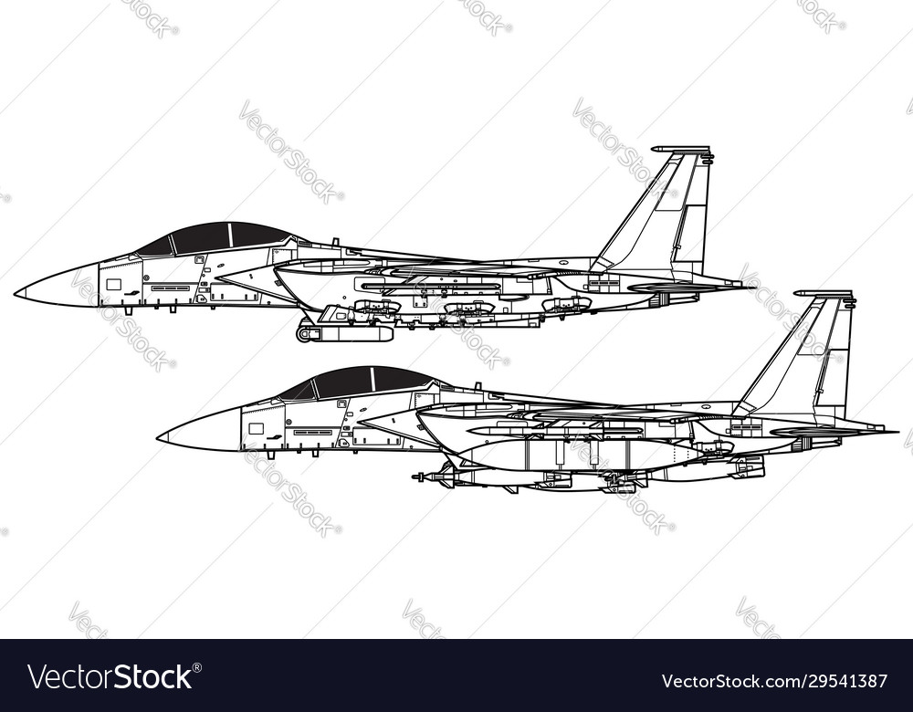 Mcdonnell Douglas F 15e Strike Eagle Royalty Free Vector