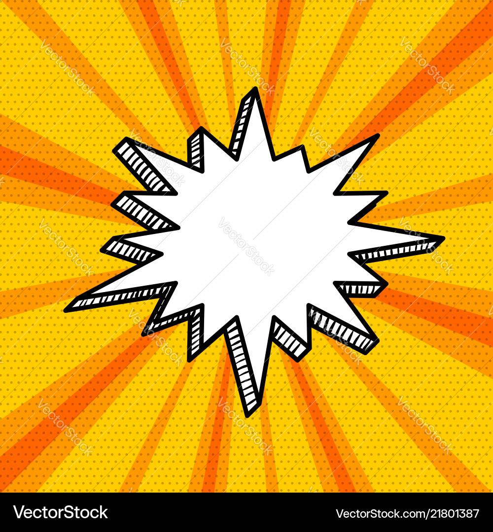 Pop art comic text speech bubble Royalty Free Vector Image