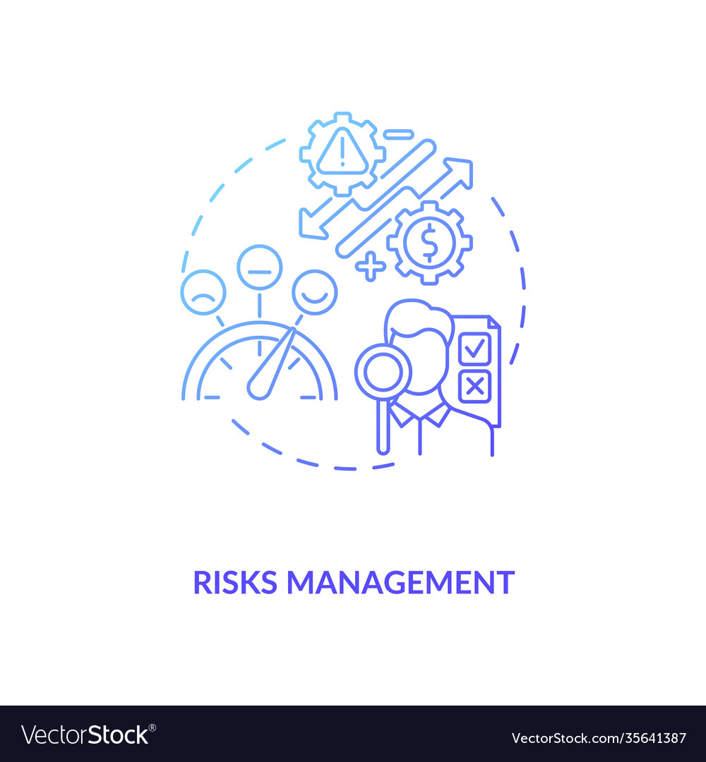 Risks management concept icon Royalty Free Vector Image