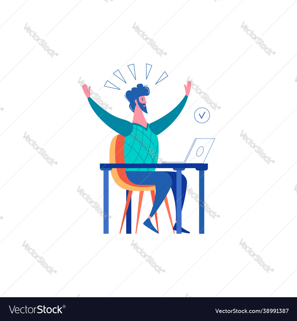 Success in work composition Royalty Free Vector Image