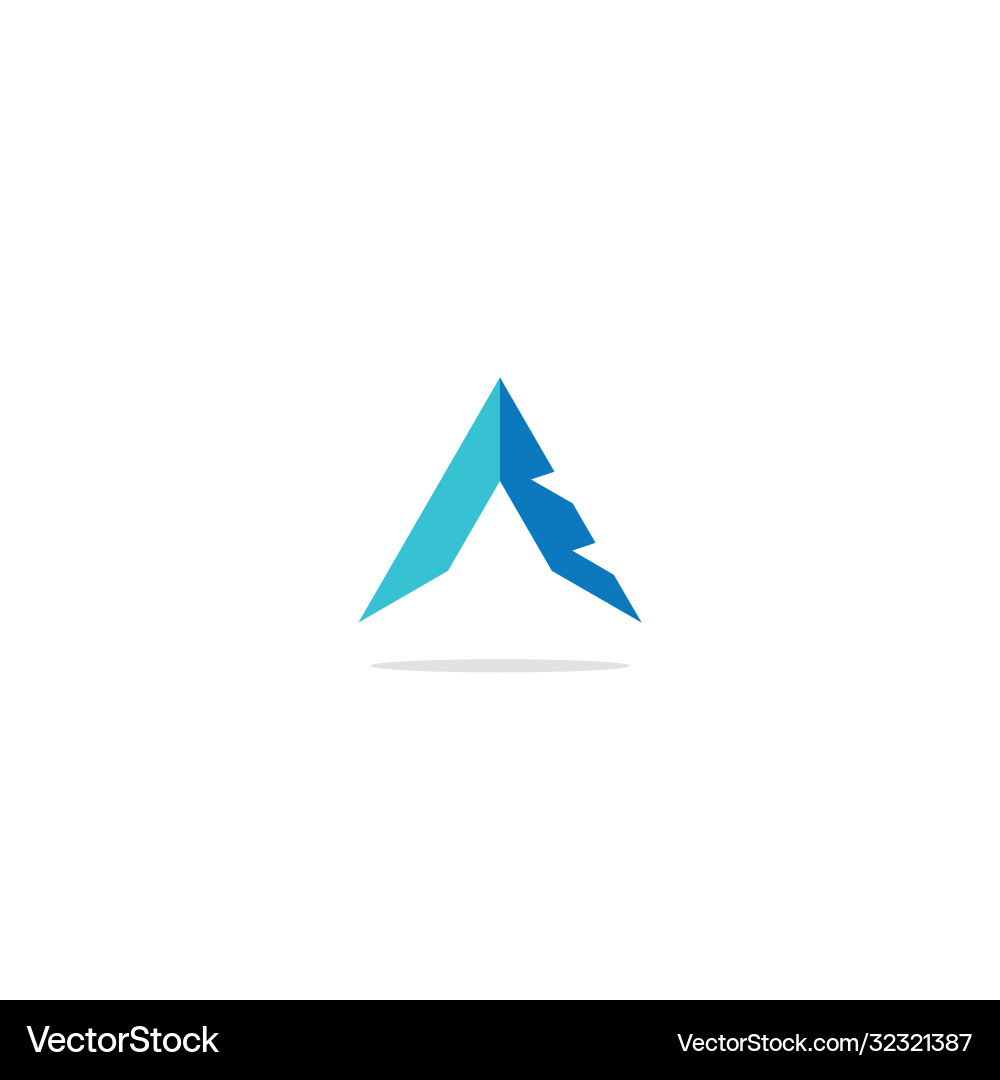 Triangle shape colored logo Royalty Free Vector Image