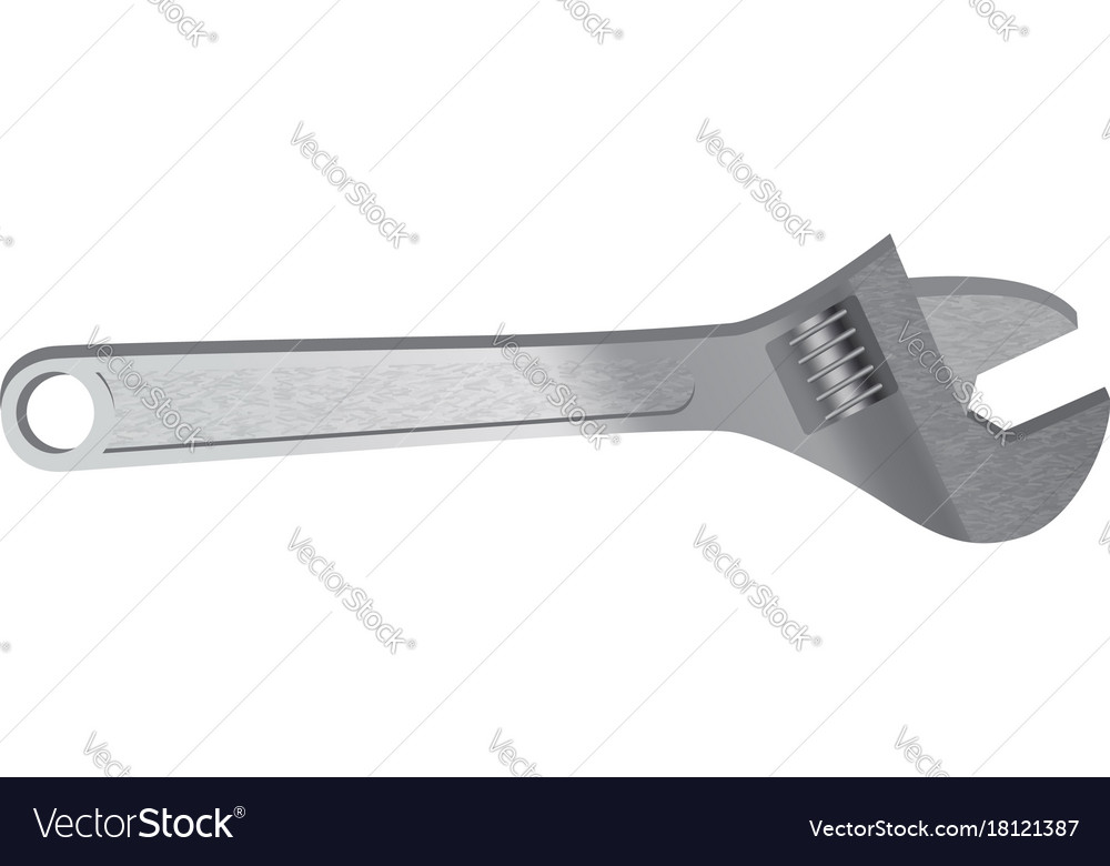 Wrench icon realistic style Royalty Free Vector Image