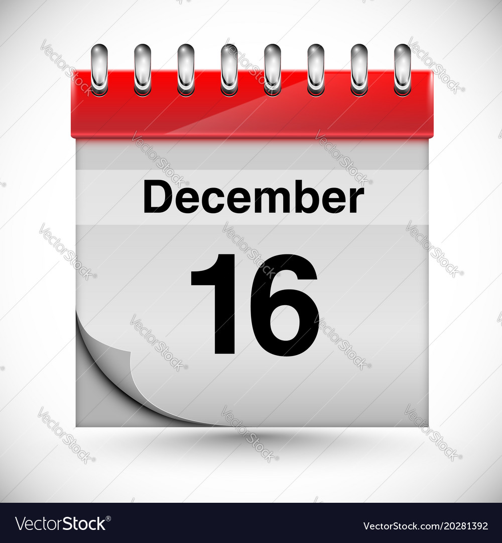 Calendar for december Royalty Free Vector Image