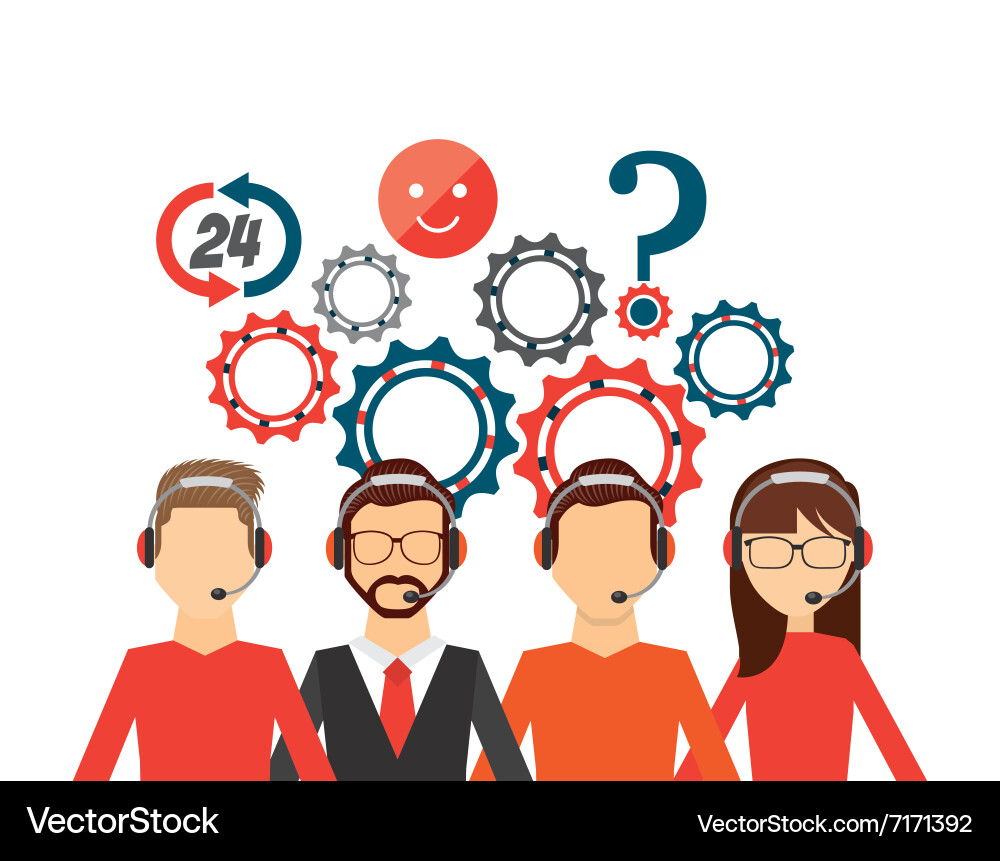 Call center design Royalty Free Vector Image - VectorStock