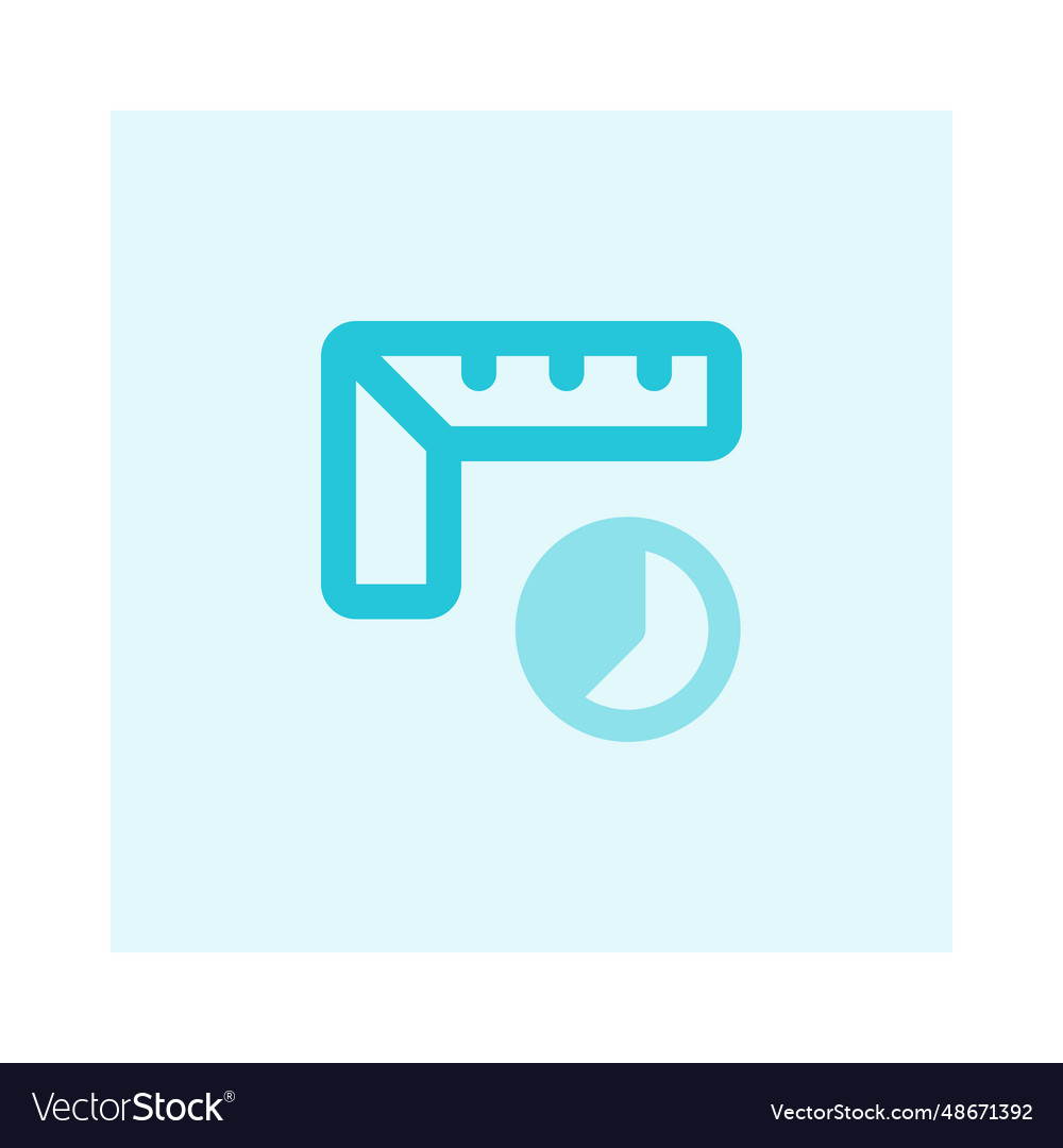 Client pie graph for corner rulers Royalty Free Vector Image