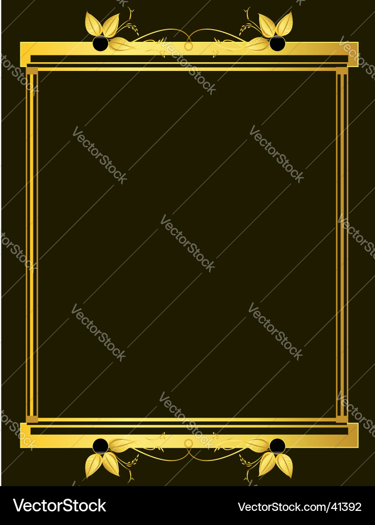 Gold frame Royalty Free Vector Image - VectorStock