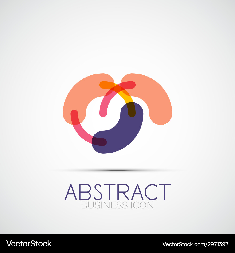 Line design loop logo Royalty Free Vector Image
