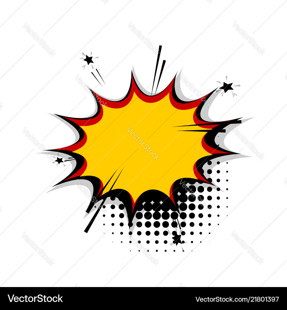 Pop art comic text speech bubble Royalty Free Vector Image