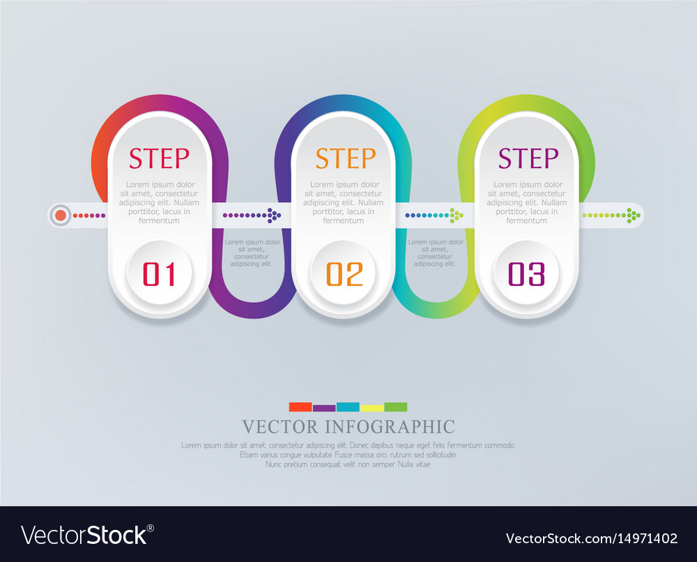 Abstract element for business strategy in stages Vector Image