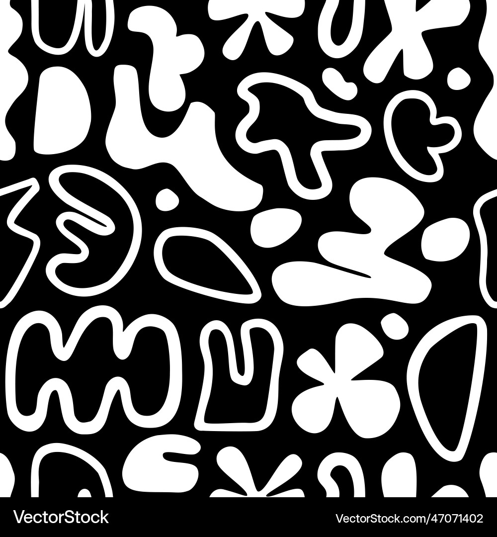 Abstract seamless pattern background with shapes Vector Image