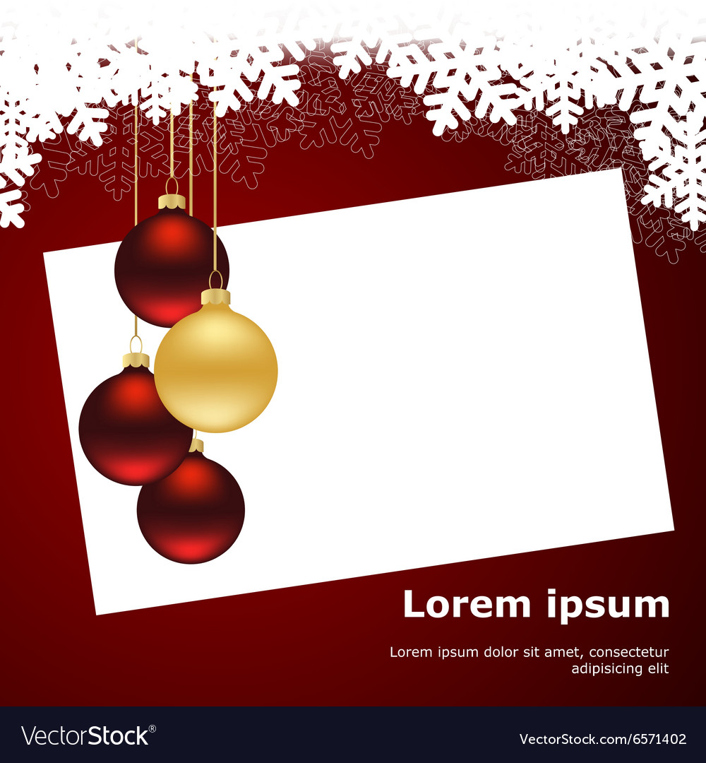 Christmas red card Royalty Free Vector Image - VectorStock