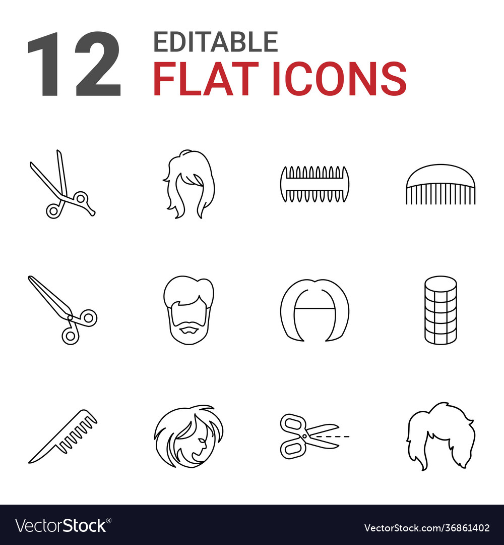 Haircut icons Royalty Free Vector Image - VectorStock