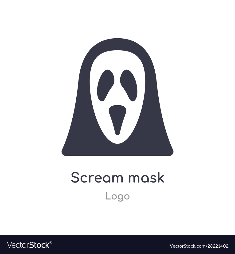 Scream mask icon isolated from Royalty Free Vector Image