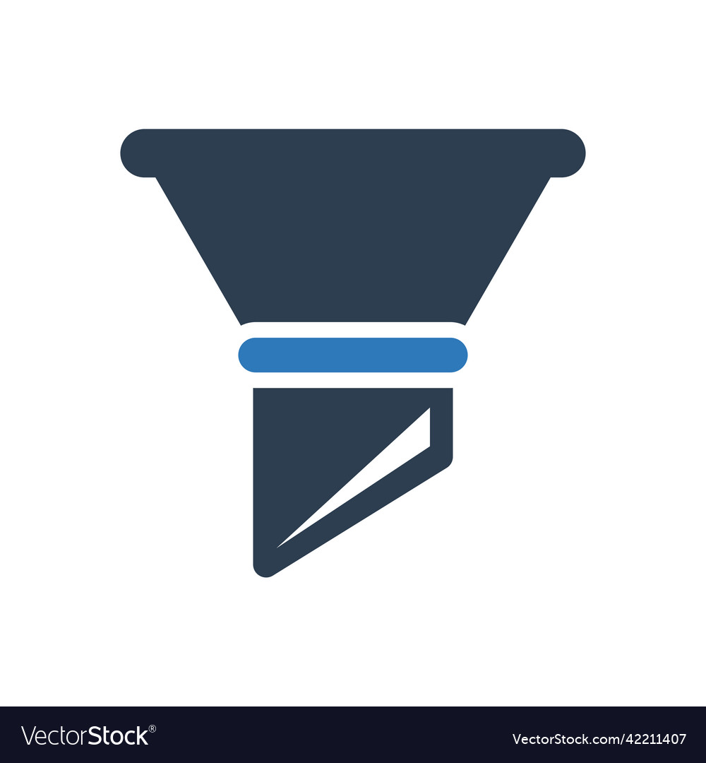 Beautifully designed filter funnel icon Royalty Free Vector