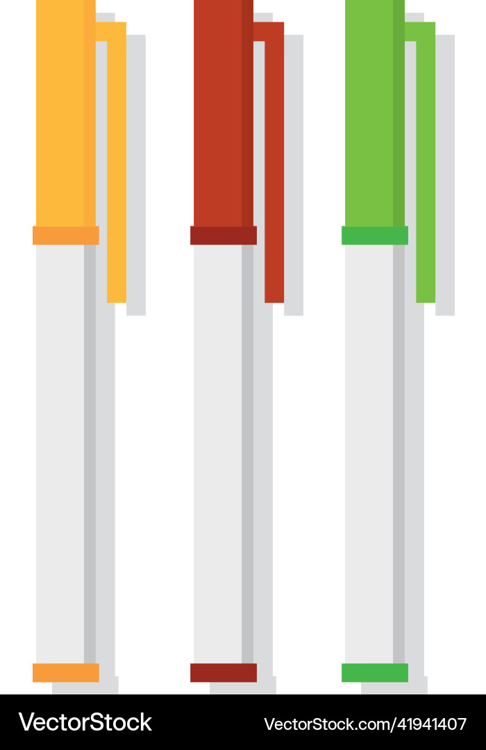 Isolated markers supplies school Royalty Free Vector Image