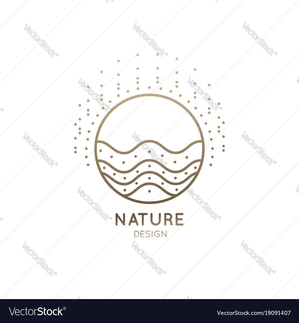 Logo sunny waves Royalty Free Vector Image - VectorStock