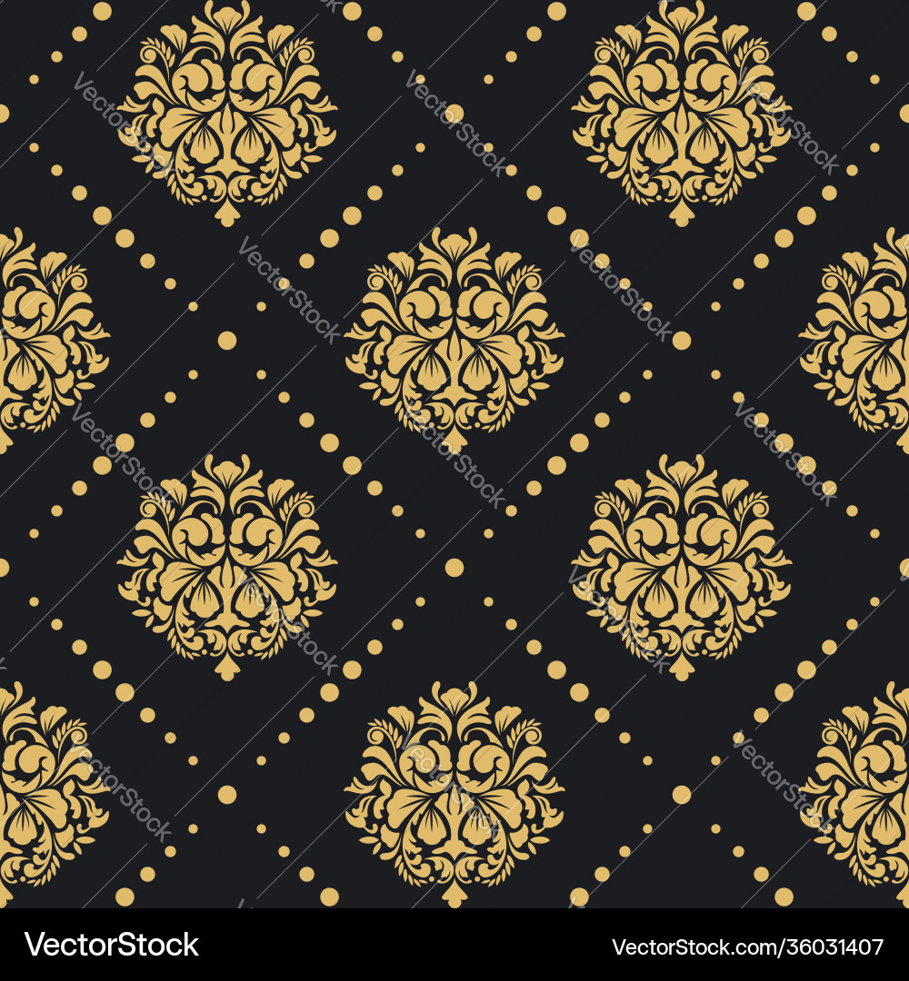 Victorian baroque pattern Royalty Free Vector Image