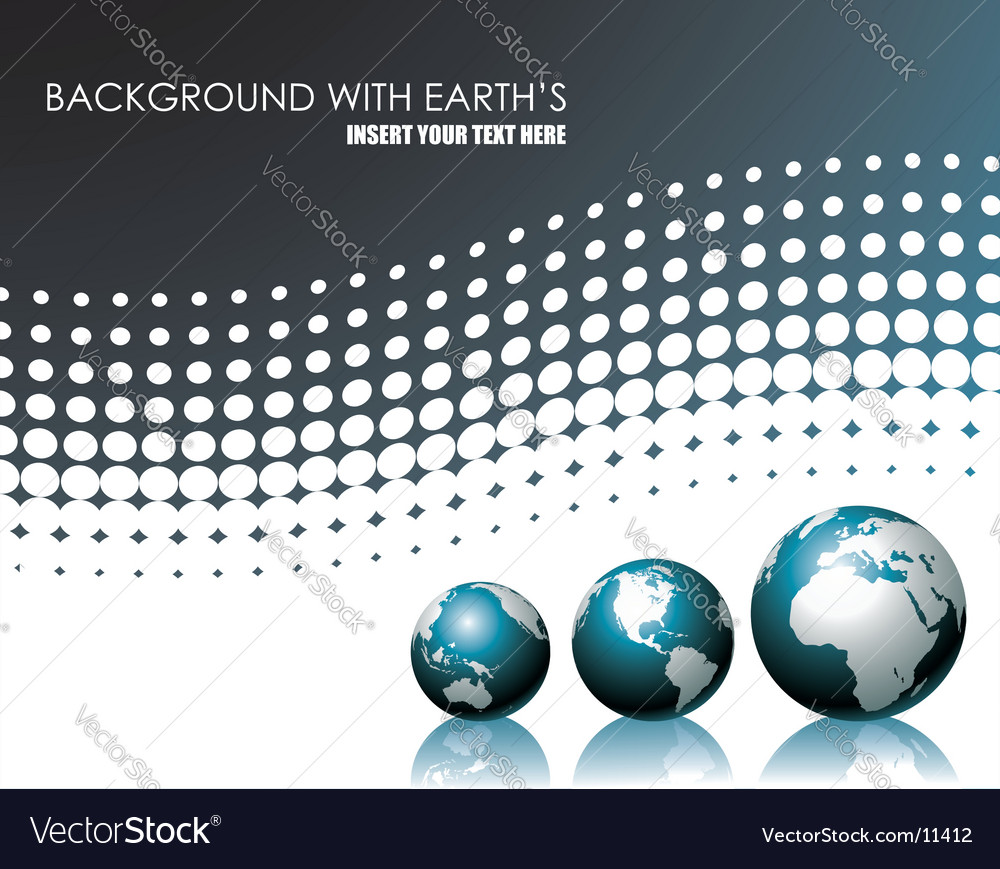 Background with three globe