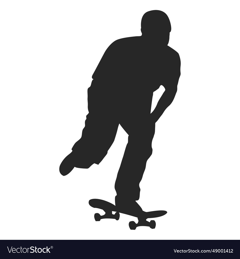 Skateboarding silhouette Royalty Free Vector Image