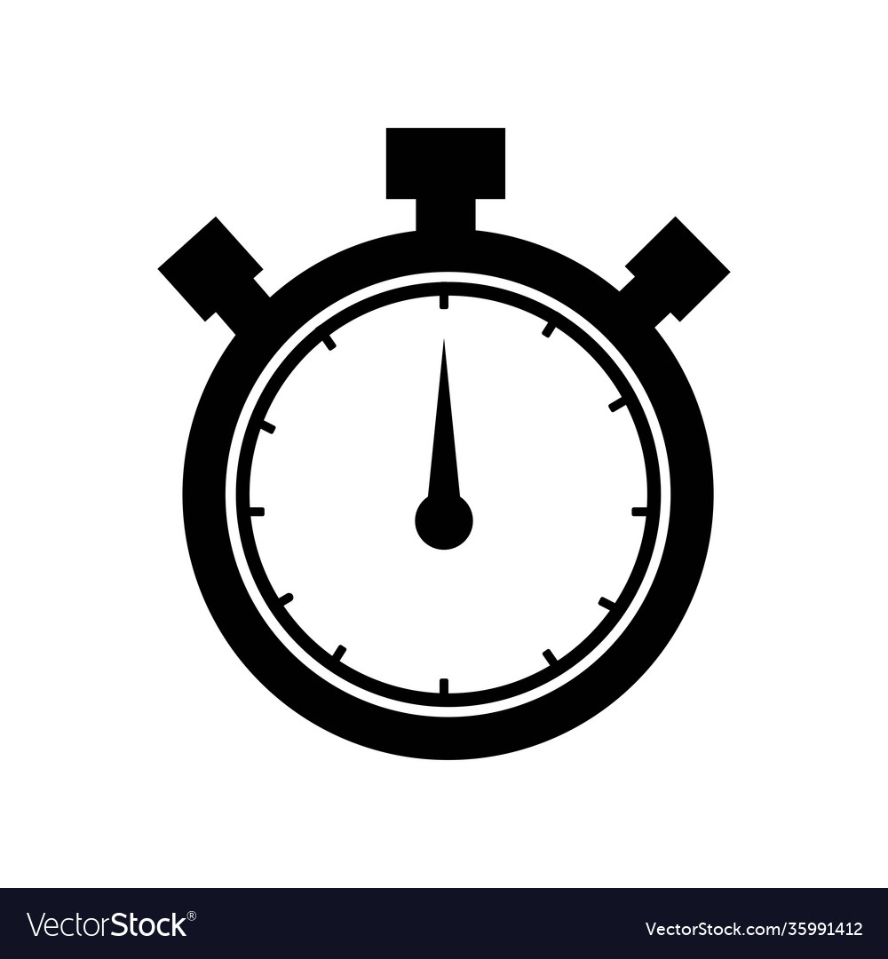 Stopwatch stop watch timer logo icon design Vector Image