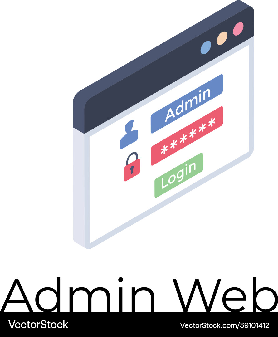 Web login Royalty Free Vector Image - VectorStock