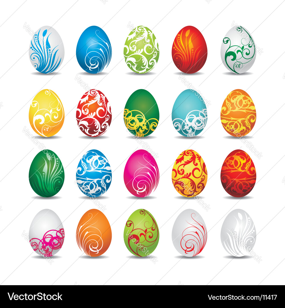Easter eggs Royalty Free Vector Image - VectorStock