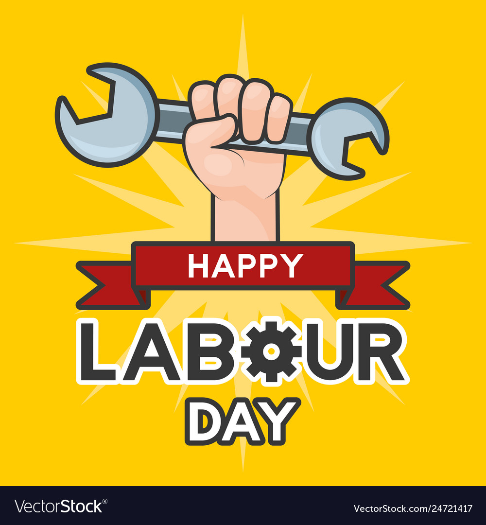 Happy labour day Royalty Free Vector Image - VectorStock