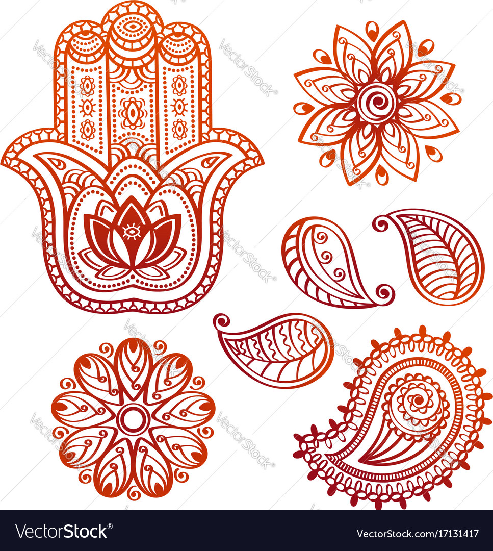 hamsa hand henna tattoo