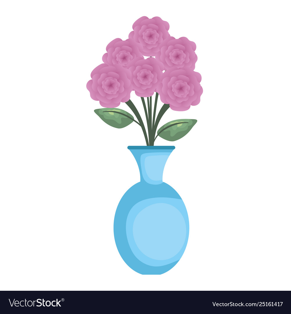 Vase with roses icon Royalty Free Vector Image