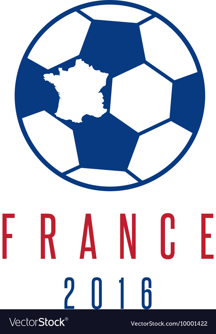 Football european championship 2016 in france Vector Image